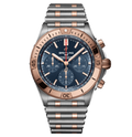 BRT Chronomat B01 Chronograph 42 Steel & 18K Red Gold with Blue Dial