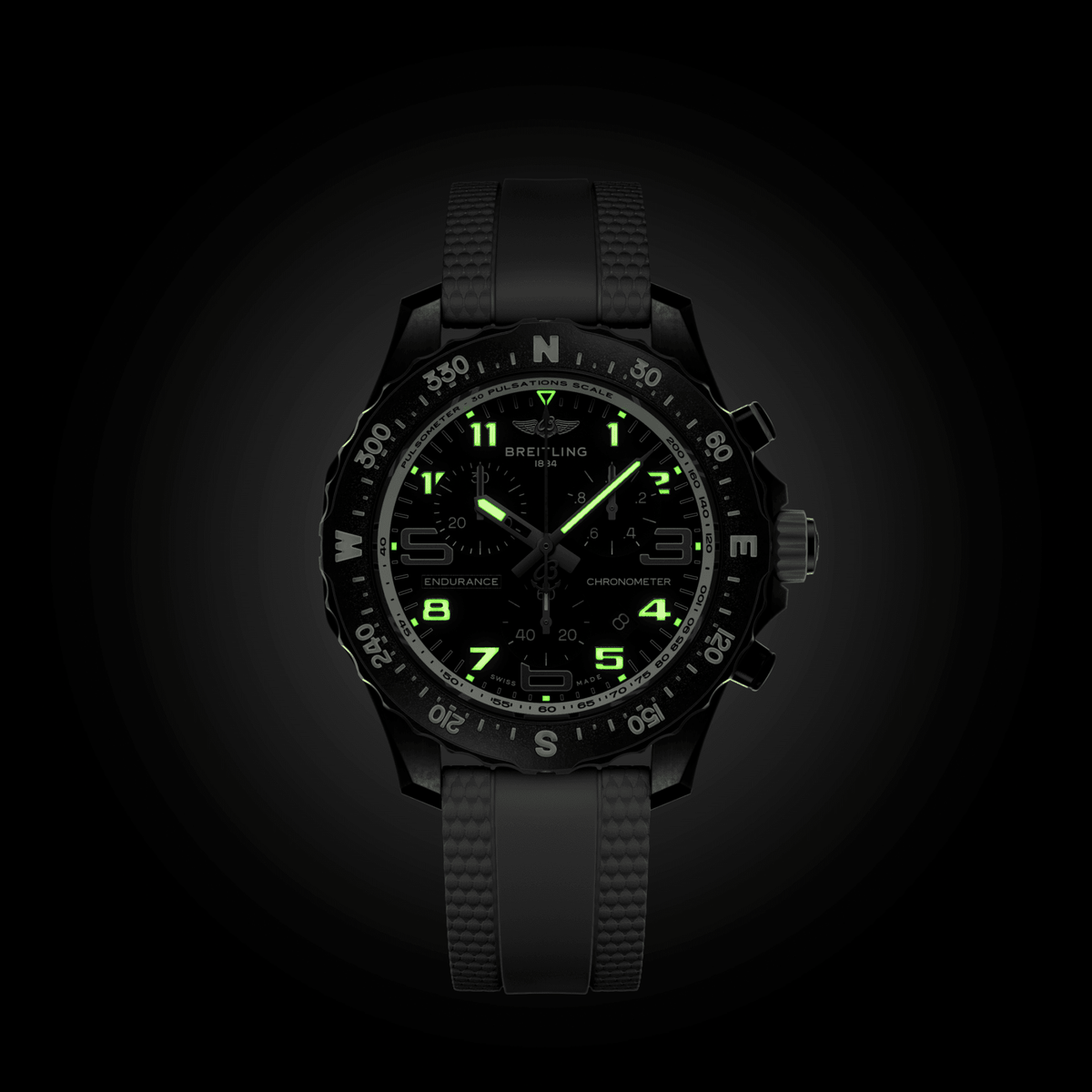 BRT Endurance Pro 38 Watch with White Strap