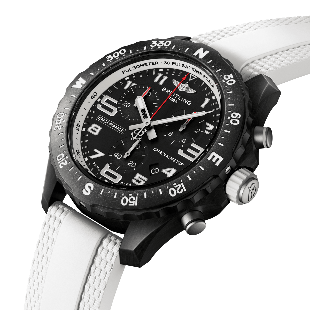 BRT Endurance Pro 38 Watch with White Strap
